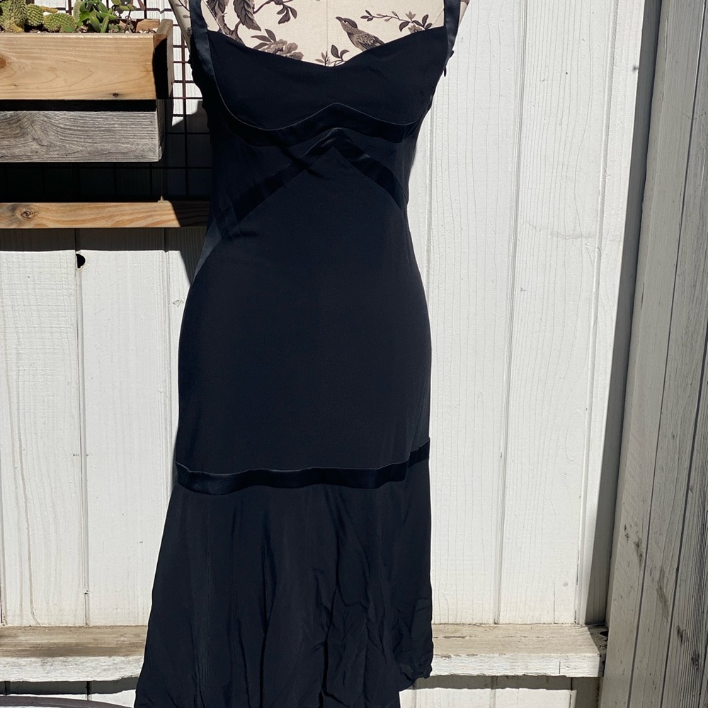 Black vintage Versace slip dress size L